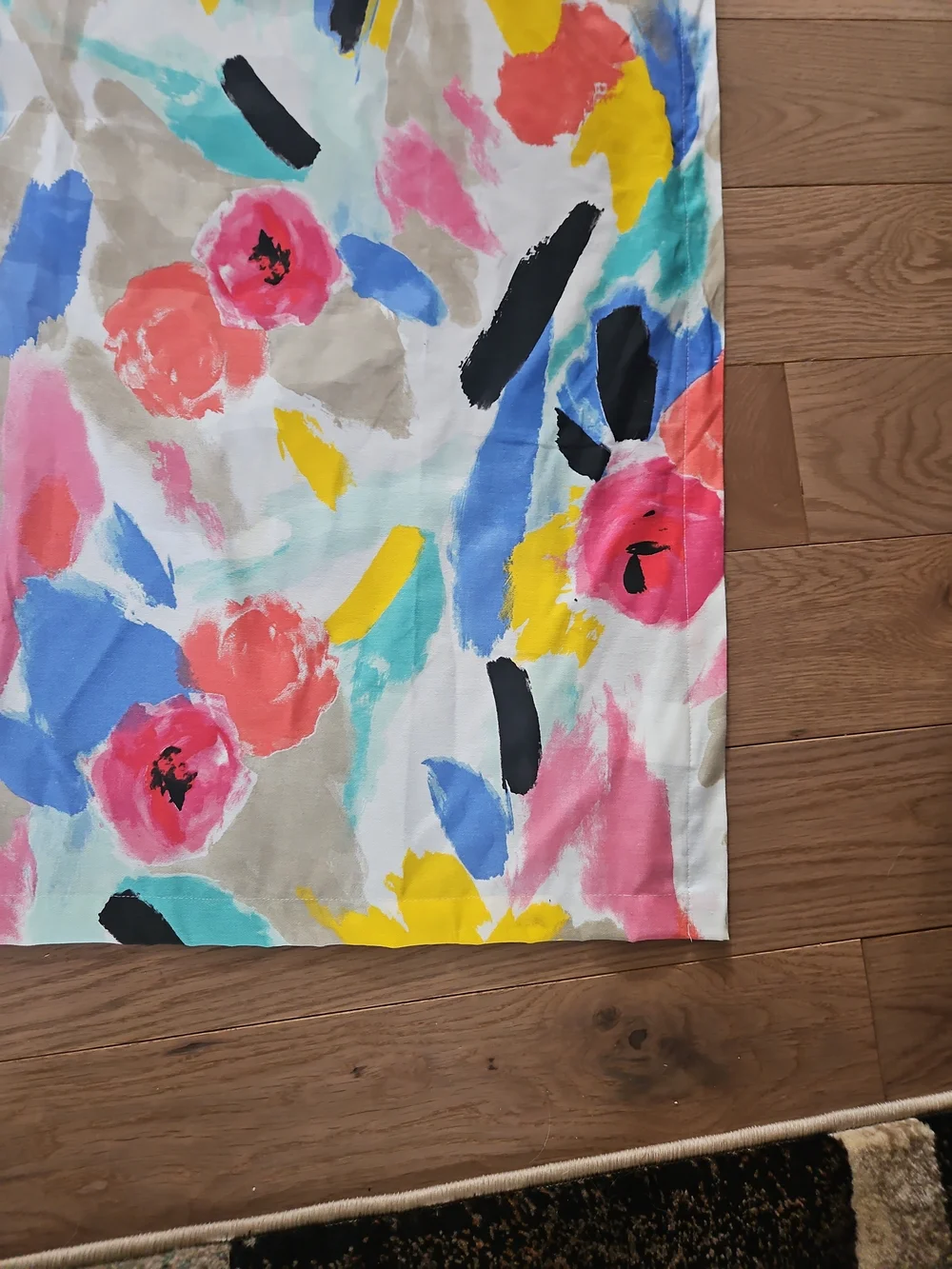 kate spade Pink Multi Floral Brushstroke Shower Curtain
